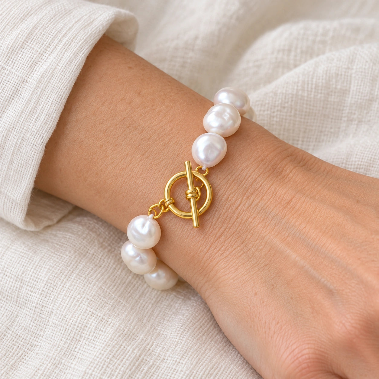 Baroque Genuine Freshwater Pearls Bracelet