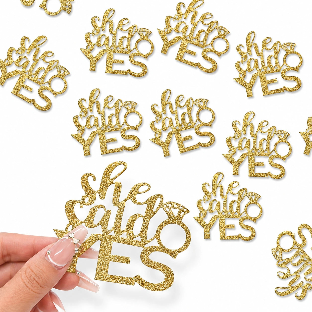 Gold She Said Yes Glitter Confetti