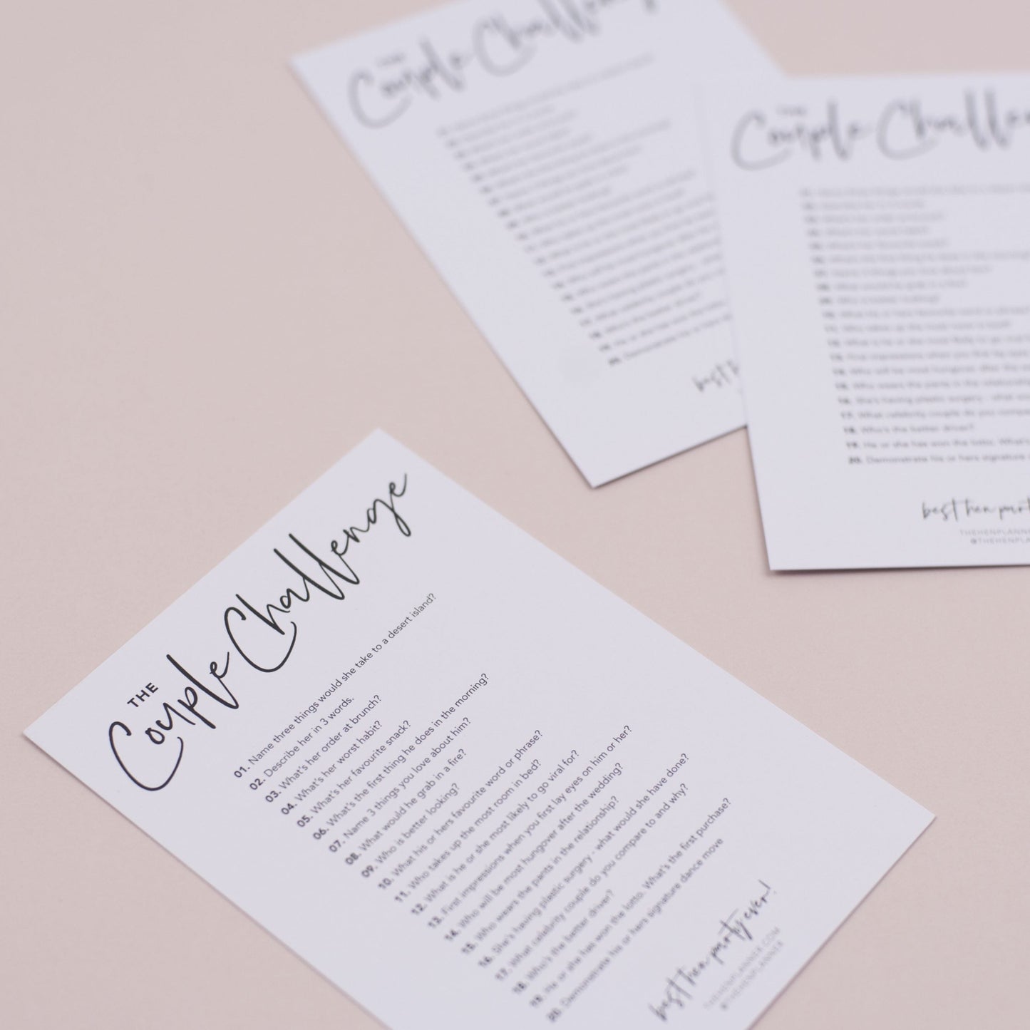 Classy Hen Party Games Download - The Hen Planner