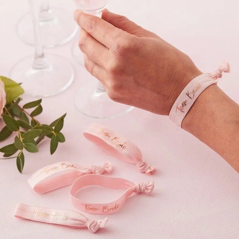 Pink Team Bride Wristbands (Pack of 5) - The Hen Planner